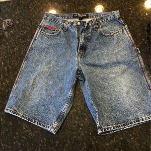 vintage ralph lauren bermuda jean shorts